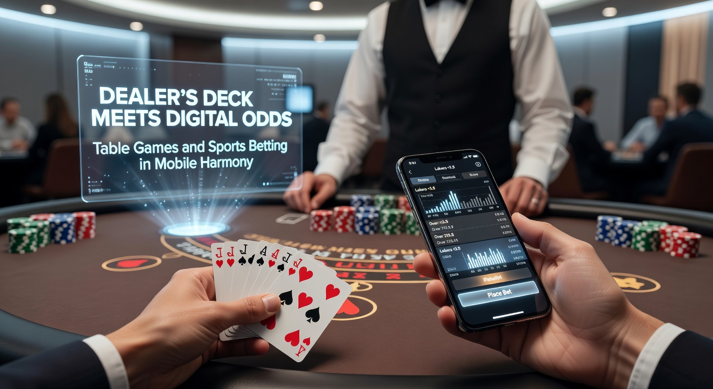 Smartphone displaying a live blackjack dealer alongside real-time soccer betting odds, illustrating mobile gaming integration