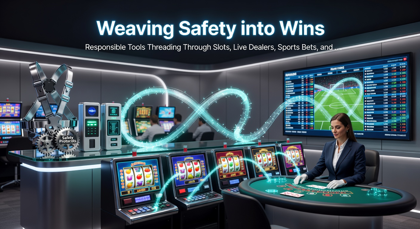 Live dealer table with overlaid responsible gaming notifications for time limits and loss trackers during a blackjack session